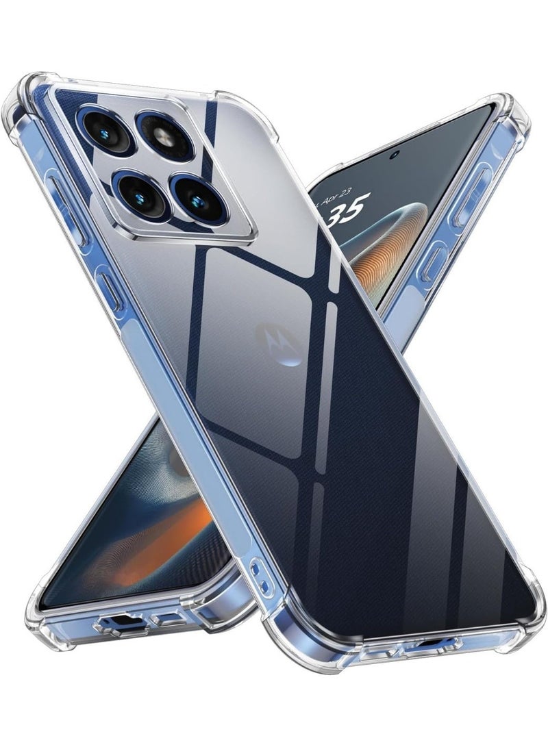 Clear Soft TPU Bumper Silicone Bumper Reinforced Corner Full Camera Protection Cover For Motorola Moto Edge 60 Fusion 5G / Edge 60 5G - Image 1